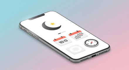 Luxury Ramadan Background With Gold Crescent Frame