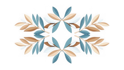 Floral pattern design isolated on transparent background