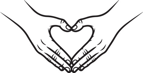 Fototapeta premium Tender hands forming a heart shape
