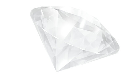 Diamond on a transparent background. 3D rendering.	
