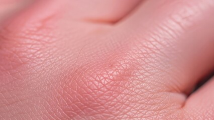 Fototapeta premium Close-up of a mosquito bite on human skin.