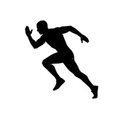 Running Person Silhouette Vector