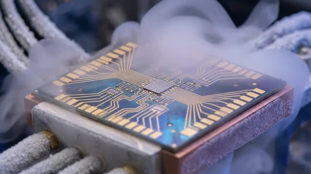Quantum Computer Chip with Liquid Nitrogen Cooling