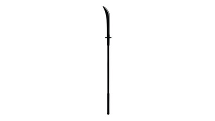 Obraz premium Black katana sword silhouette isolated on white background