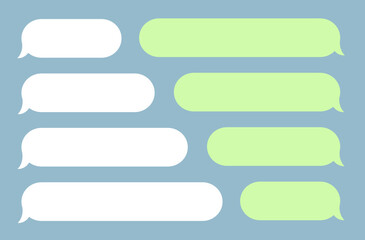 Fototapeta premium text chat balloon set of colorful message speech bubble origami stickers