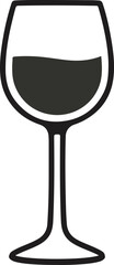 Wine glass icon vector isolated