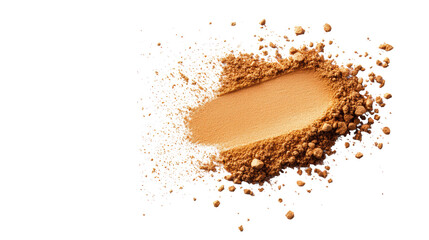 Brown Powder Splash on Transparent Background
