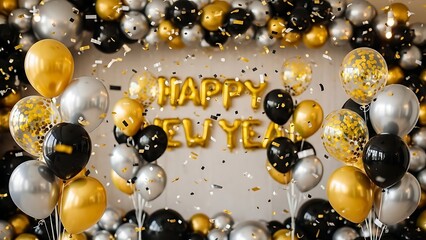 Vibrant New Year Fireworks Celebration Background