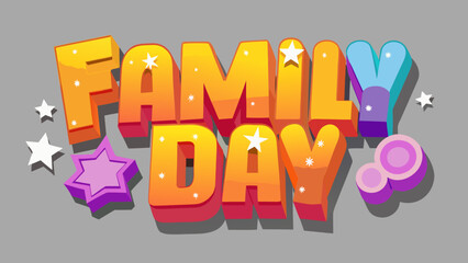 Family day isolated on white background Vector