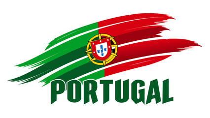 Portugal isolated on white background Vector