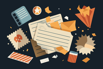 Letters isolated on white background Vector