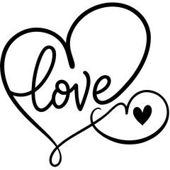 Love heart isolated on white background Vector