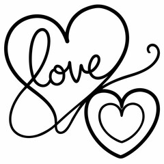 Love isolated on white background Vector