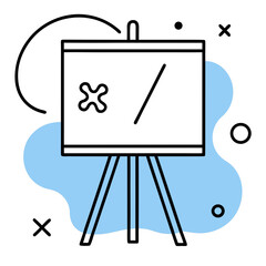 Easel isolated on white background Vector