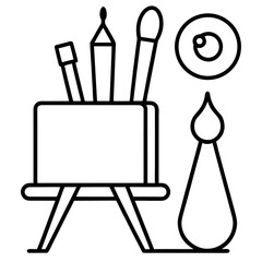 Art supplies isolated on white background Vector