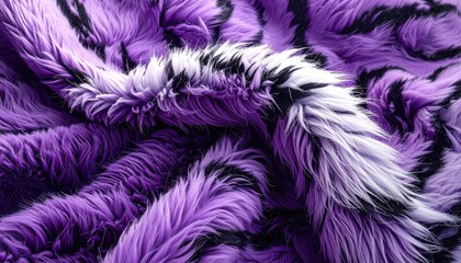 Obraz premium purple black and white tiger/zebra striped fur design pattern