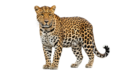 Majestic leopard in profile