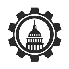 Capitol Building Gear Icon
