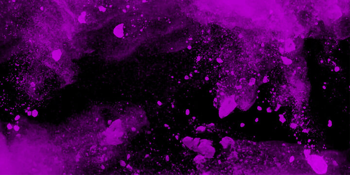 Light purple watercolour paper texture grunge paint. background. purple and black  paint splash or blotch. Freeze motion of drop splash. Artwork for creative banner, card, template design.