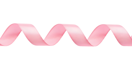 Gentle pink ribbon waves