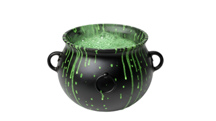 Green dripping cauldron