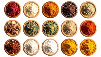 various kinds of spices