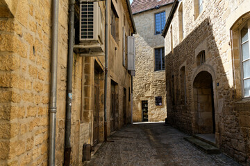 Obraz premium Take a springtime stroll through the French town of Sarlat in the Dordogne.