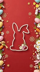 Happy Easter greeting card with beautiful background for happy easter graphic design vector illustration