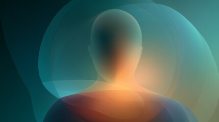 Human silhouette displaying vibrant energy waves and digital patterns, reflecting future technology and ai