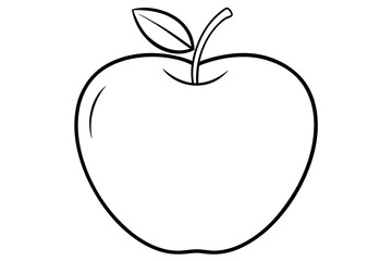 Fresh Minimalist Apple Sketch &ndash; Clean Nutrition Brand Logo Vector