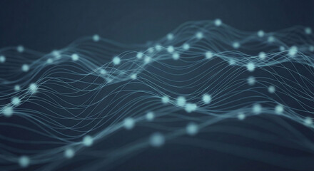 Technology Network Background with Abstract Lines and Nodes