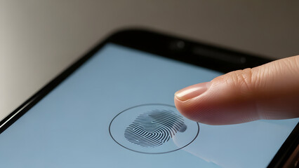 Finger scanning fingerprint on smartphone for secure authentication