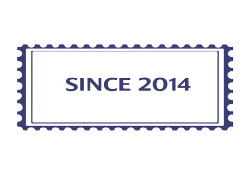 since 2014 postage stamp vector icon on a white background
Vector postage stamp on a white background