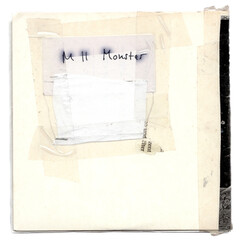 Improvisierte CD DVD H&uuml;lle Schutzh&uuml;lle mit Handschrift Monster - selbstgemachtes Provisorium mit Improvisationskunst