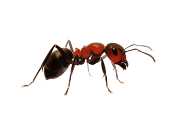 Isolated closeup of an ant