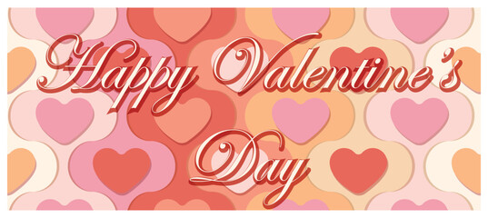 Hand drawn holiday background with abstract hearts. Seamless light trendy pattern. Valentine's day