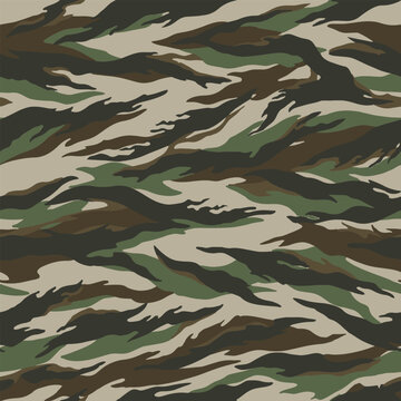 Seamless camouflage army texture, vector modern trendy pattern for print on clothes, paper, fabric. forest background