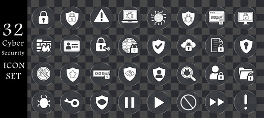 Information Technology and cyber security icon set web icon set. Network, web design, website, software. ui design icon Vector illustration.