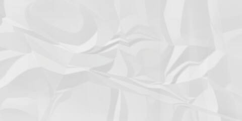 Obraz premium Crumple crushed white paper obsolete rumple craft design. wrinkle ripped creased crumple aged closeup recycled document grunge paper background.