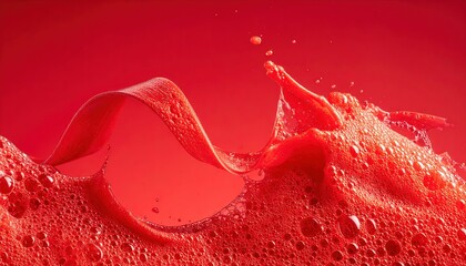 Abstract design with foamy bubbles and plastic textures