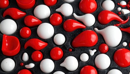 Abstract design with foamy bubbles and plastic textures