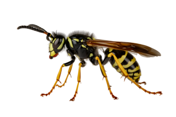 Isolated yellowjacket wasp insect