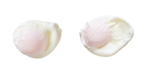 poached egg isolated on a white-background