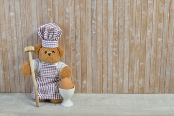 Chef cook Whisk and egg