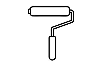 Paint Roller DIY Home Tool Icon &ndash; Renovation Line Art Symbol