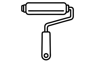 Paint Roller DIY Home Tool Icon &ndash; Renovation Line Art Symbol