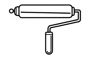 Paint Roller DIY Home Tool Icon &ndash; Renovation Line Art Symbol