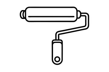 Paint Roller DIY Home Tool Icon &ndash; Renovation Line Art Symbol