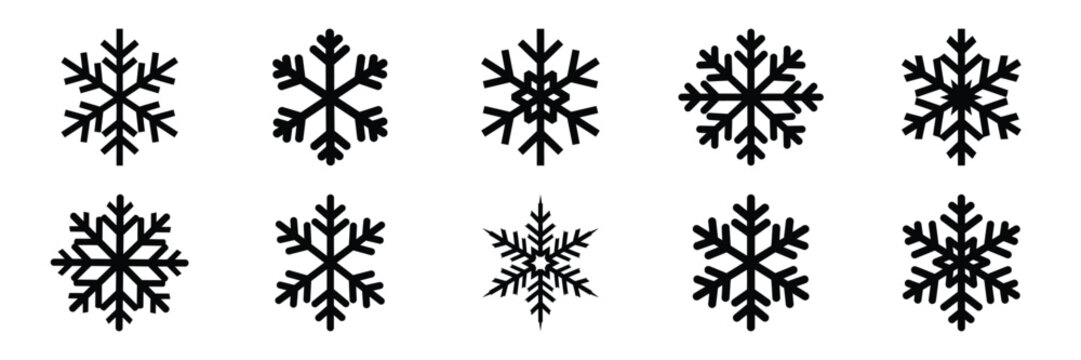 snowflake cold silhouette icon set,Transport symbol. Vector illustration.