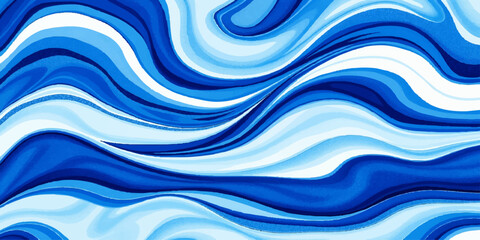 Abstract mesmerizing artistic representation, a fluid blue abstract background. Featuring a blend of shades, it depicts a sense of serenity and the soothing effect of the water. 